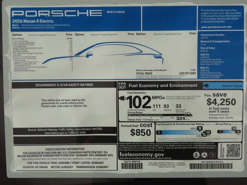 2026 Porsche Macan Macan 4 Electric