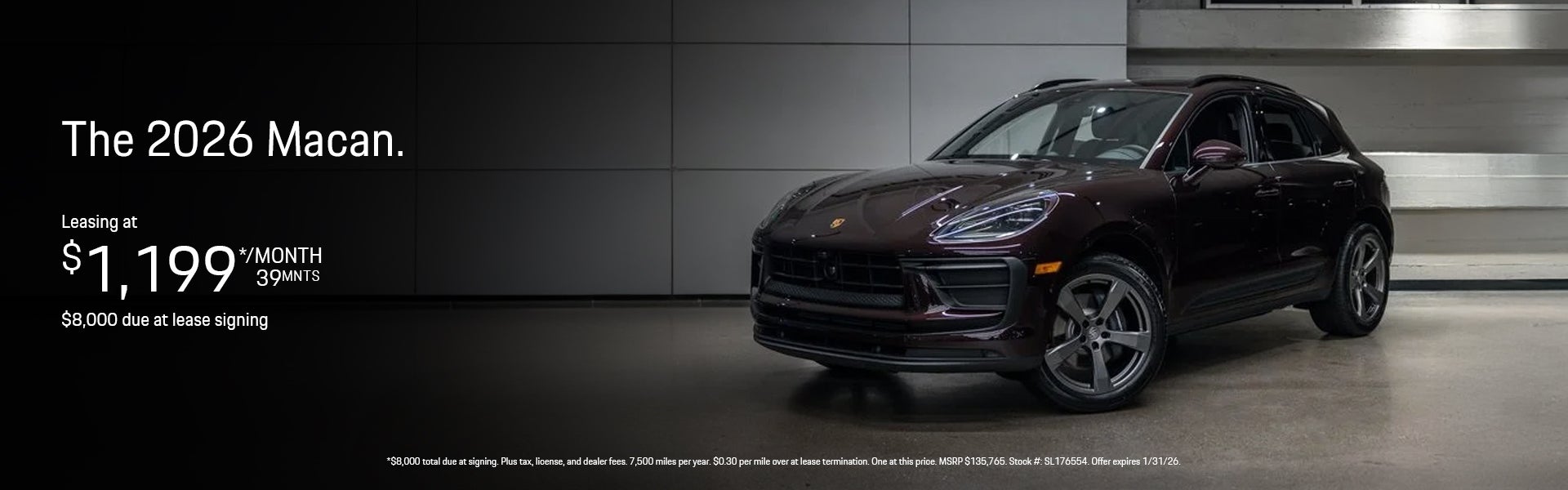 2026 Macan Lease Special Banner