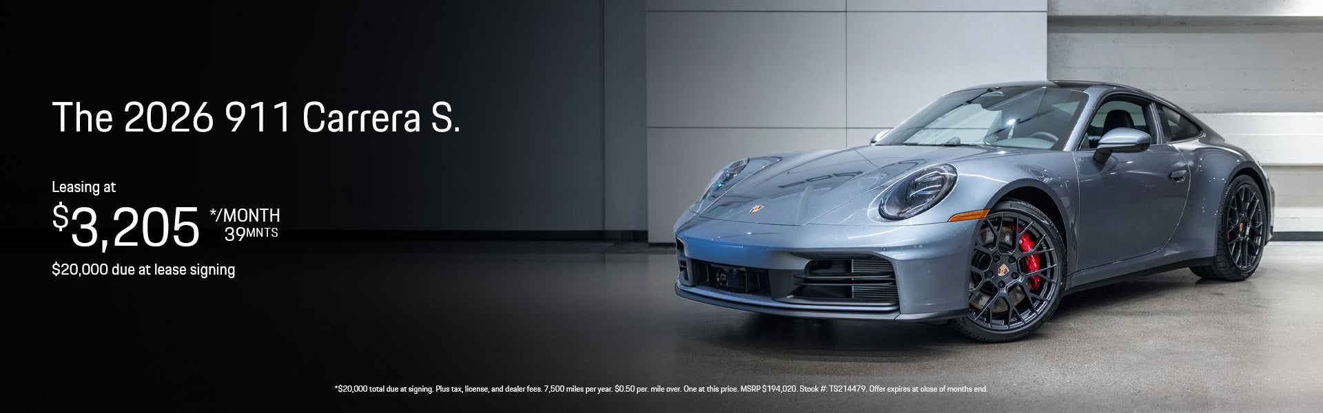 2026 911 Carrera S Lease Special