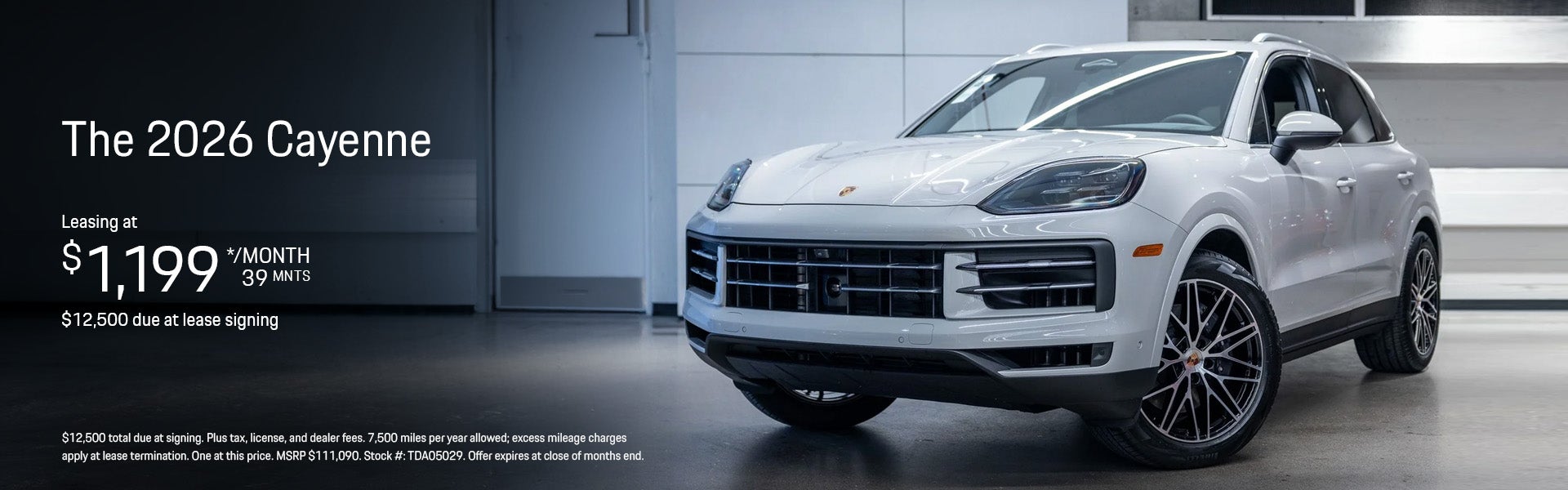 2026 Cayenne Lease Banner