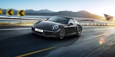 Porsche 911 Targa 4 in Black Front View San Francisco CA